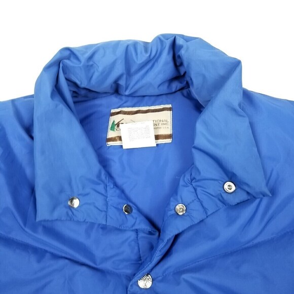 Vintage REI Co Op Goose Down Insulated Quilted Puffer Vest Jacket Blue Men Large - Picture 3 of 8